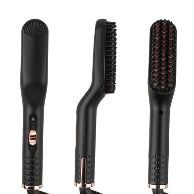 China JINDING Home Electric Beard Hair Straightener for Men Ceramic Tourmaline Hot Brush for Man Comb Beard Hair for sale