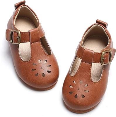 China Wholesale Girls Breathable Soft Bottom Stylish Shoes Kids Middle Princess Shining Leather Shoes Large for sale