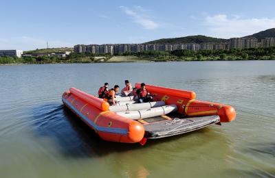 China Soem 60 Pferdestärken-Außenbordenergie-aufblasbares Rettungs-Floss zu verkaufen