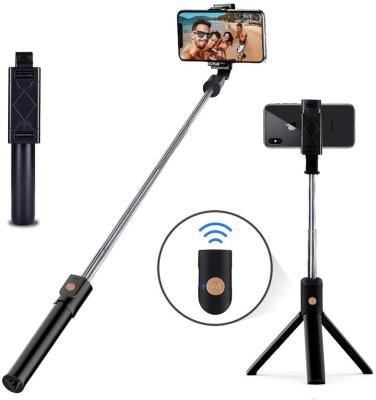 China Taking pictures & videos & vlogs 3 in 1 K06 Selfie Stick Extendable Selfie Stick Tripod with Detachable Wireless Remote Control Phone Holder for Phones for sale