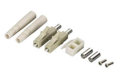 China Zinc Alloy / Bronze Duplex LC Fiber Optic Connector with Ceramic Ferrule and Clip for sale