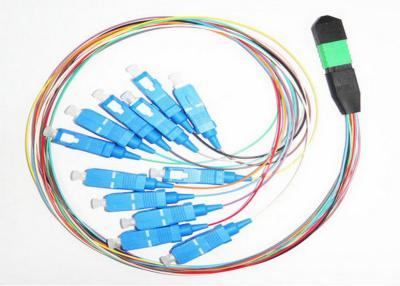 China MPO MTP SC Fiber Optic Jumper 12 Core Simplex Telecommunication Fiber Optic Cable for sale