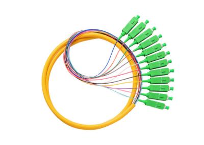 중국 녹색 황색에 있는 주문을 받아서 만들어진 SCAPC 단단히 부드럽게 된 광섬유 떠꺼머리 케이블 판매용