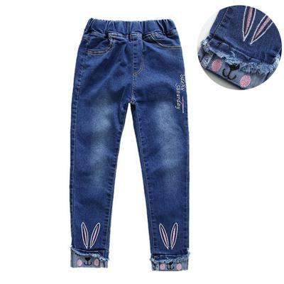 China Breathable Kids Girl 4-13 Years Bottoms Clothes Denim Dressing Pants Kids Girls Jeans Pants for sale