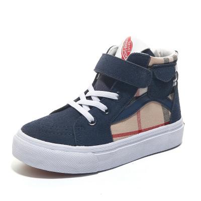 China Girls Boys Student Spring Autumn Version Canvas Children's Flat High Top Fashion Korean Top Board Baby Shoes Casual Shoes for sale