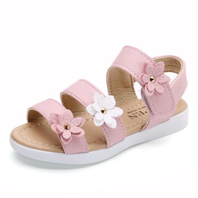 China Girls flat sandals 2021 summer new Korean version of the children's large all-match simple princess shoes non-slip soft-soled beach shoes for sale