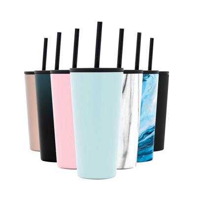 China Best Quality Household Viable Adult Kids Cold Drinks Straw Cups With Lids for sale