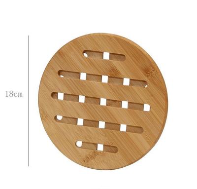 China Best Quality Sustainable Creative Wood Bamboo Kitchen Coaster Restaurant Heat Resistant Mat for sale