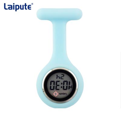 China Pin Buckle Digital Fob Watch Electronic Display Skin Friendly Silicone Nurse Watch en venta