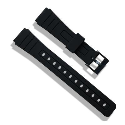 China ROHS Approved Watches Spare Parts Black Silicone Band for sale