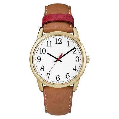 China Multiapplication Quartz Battery Wristwatches , Brown Leather Wrist Watch for sale