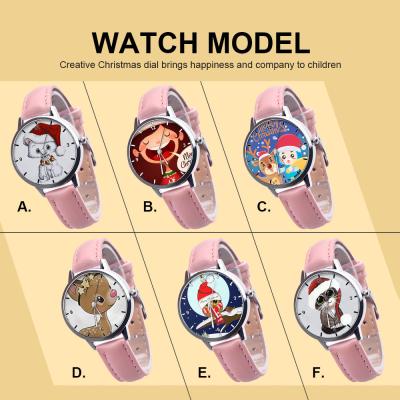 China 25g Children'S Analog Watch , 38mm Dial Leather Band Quartz Watch for sale