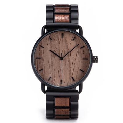 China Wooden Band Quartz Battery Wristwatches Harlex Mirror Material 113g for sale