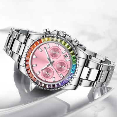 China SUS304 Quartz Battery Wristwatches , Sweatproof Ladies Watches With Diamonds for sale