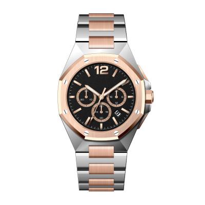 China Rose Gold Quartz Battery Wristwatches 10Bar Waterproof JS25 Movt for sale