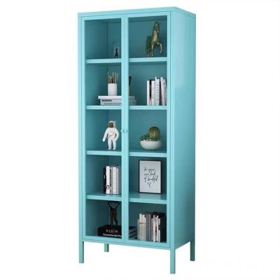 China Glass Doors Storage Cabinets Bookcase (Other) Adjustable Modern Display for Living Room for sale