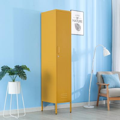 China (Other) Modern Adjustable Display One Door Locker Metal Kids Wardrobe For Living Room for sale