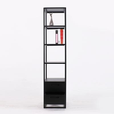 China KD structure modern design steel display rack shelf with two drawers for sale