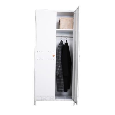 China (Other) KD Modern Adjustable Metal Structure Bedroom Metal Locker Wardrobe Cabinet for sale