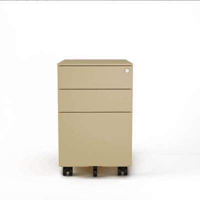 China Modern Portable Steel 3 Drawers Mobile Furniture Steel Office Storage Cabinet for sale