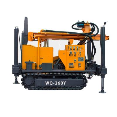 Chine DTH Hammer WQ-260Y 200M Diesel Water Well Drilling Rig Hydraulic Rotary Crawler Air Compressor For Drilling Rig à vendre