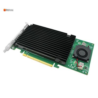 Cina 4 Port PCIe 3.0 x16 NVMe Adapter PLX8747 M.2 NVMe SSD Adapter Card With Heatsink NV9547-4I NV9547-4I in vendita