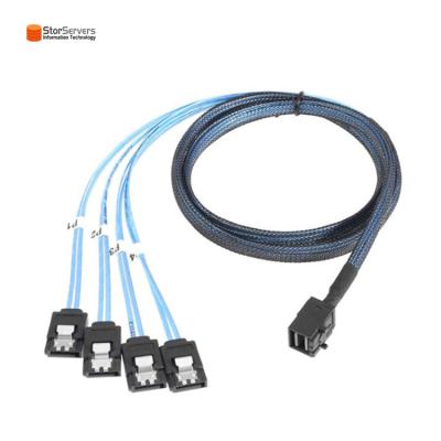 중국 High Performance HD Mini Data SAS Cable SFF-8643 to 4*SATA SFF-8643 to 4*sata 판매용