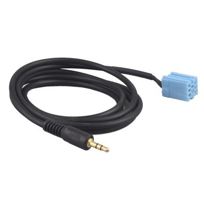 China AUX input adapter. Car Audio 3.5mm 8pin Music Cable Connector For Mercedes Benz Smart 450 for sale