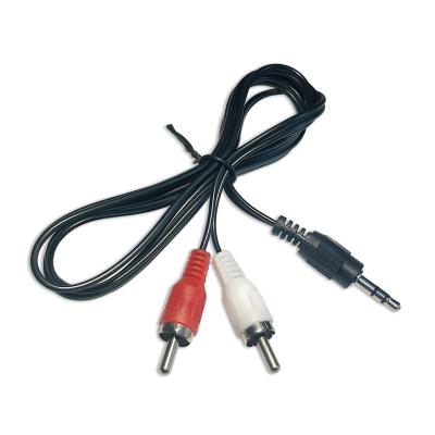 China 3.5 mm Stereo Male DVD Player to 2 RCA Male RCA (Right & Left) Audio Cable 1M for sale