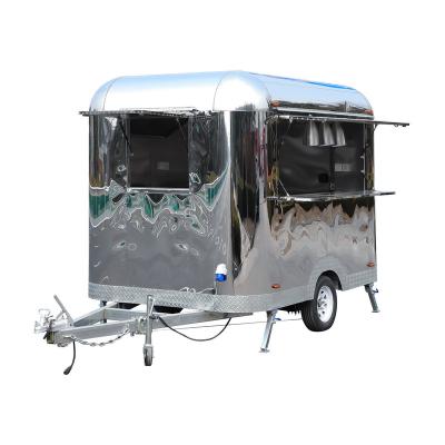 China Small luxury fast food truck mobile airstream food bbq trailer for sale for sale