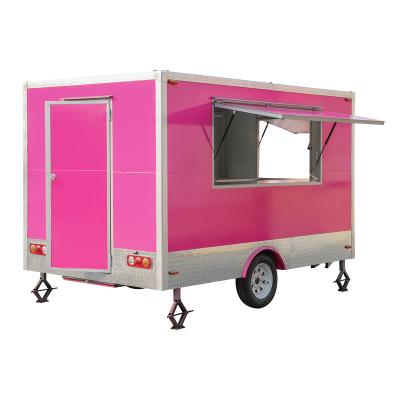 China Snack factory concession food trailer European standard used designed mobile trailer cart for food hot dog cart cart for sale