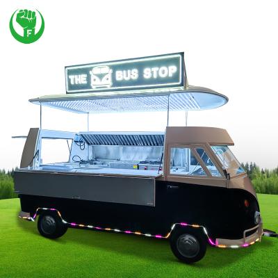 China Hot 4 Wheels Street Food Truck Mobile Food Trailer Companies CE Approved USA Stainless Steel Mobile Street Fast Food Trailer With Wheels Te koop