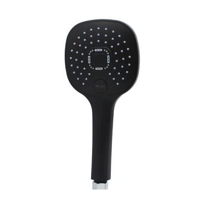 China One Button Can Stop Water New Arrival Bathroom Faucet Black With Hand Shower Sprayer Portable Head ABS Plastic Hand Shower for sale