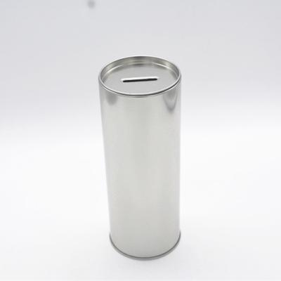 China circular removable lid rotating can metal wallet square piggy bank money tin box for sale