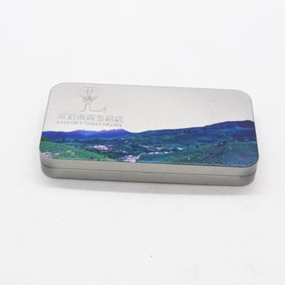 China WC-073 Rectangle Tin Box  Small Metal Modern Custom Embossed for sale