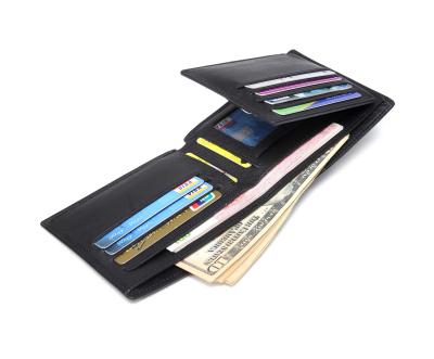 China RFID Customized Car Logo Tri-Fold Men Rfid Wallet Card Holder Bank Card Holder Wallet for sale