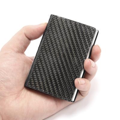 China Fashion promotion gift carbon fiber card holder name card case metal holder business card box 2022 for sale