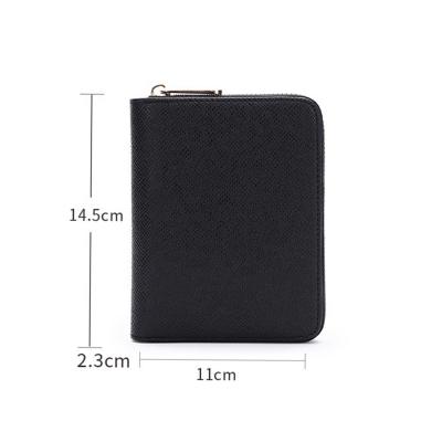 China 2020 New Fashion Saffiano Zipper Organ Money Clip Wallet Leather Luxury Card Holder for sale