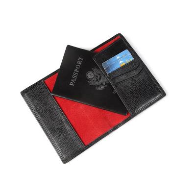 China ENGLAND STYLE Standard Size Passport Cover With Vaccine Card Slim Leather Rfid Blocking Logo Custom Passport Holder for sale