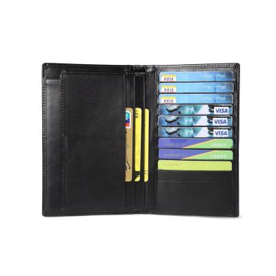 China Business Customized Full Grain RFID Leather Mens Passport Holder for sale