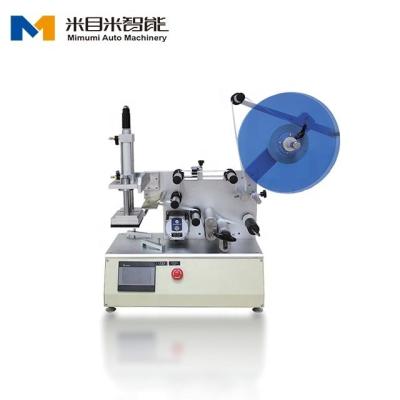 China Semi Automatic Food Label Applicator Flat Bottle Labeling Machine for sale