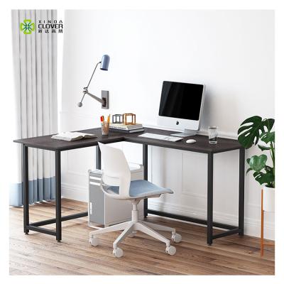 China Modern Wood L Shaped Office Home Office Modern Designs Black Computer Furniture Home Office Desk For Home for sale