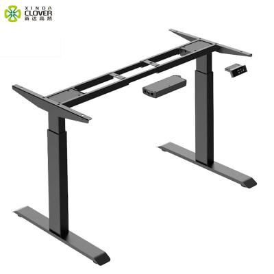 China Executive Desk Dual Motors Sit To Stand Height Adjustable Electric 0ffice Teaching Table for sale