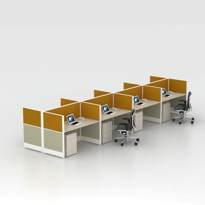 China Modern MSI Laptop Workstation Organizer 6 Seater Office Workstation Staff Workstation for sale