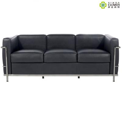 China Floor Sofa Tufted Sofa Set Modular Arabic 2 Seater Black Leather Seating Sofa for sale