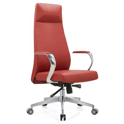 China (Size) Best Adjustable Hot Selling Arm Executive Office Genuine Leather Stainless Leather Chair for sale