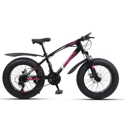 China 26 x4.0 Fat Tire Steel Frame Snow Bike High Carbon Fat Tire Mountain Bike 21 Speed for sale