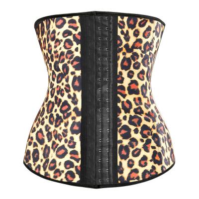 China Viable Postpartum Abdominal Abdominal Support Belt Corset Leopard Print Latex Print Abdominal Training Underwear for sale