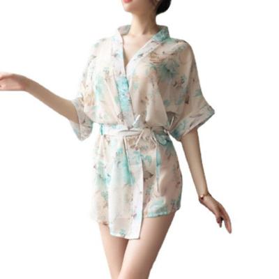 China Wholesale sexy kimono QUICK DRY japanese cosplay costume printing bathrobe sauna lingerie nightgown home skirt for sale