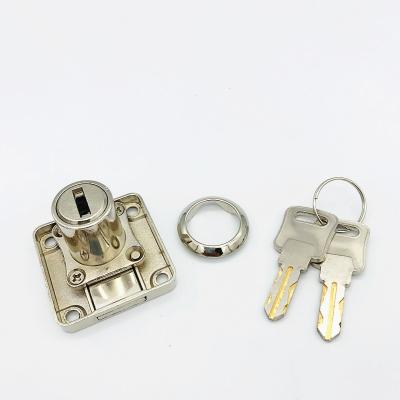 China Cabinet Safety Zinc Alloy Drawer Lock Manage with Rubber Glue Copper Key for sale